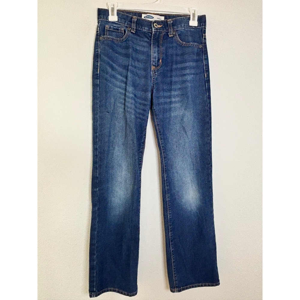 Old Navy Boys Straight Leg Jeans Size 14 Medium Wash Denim Pants